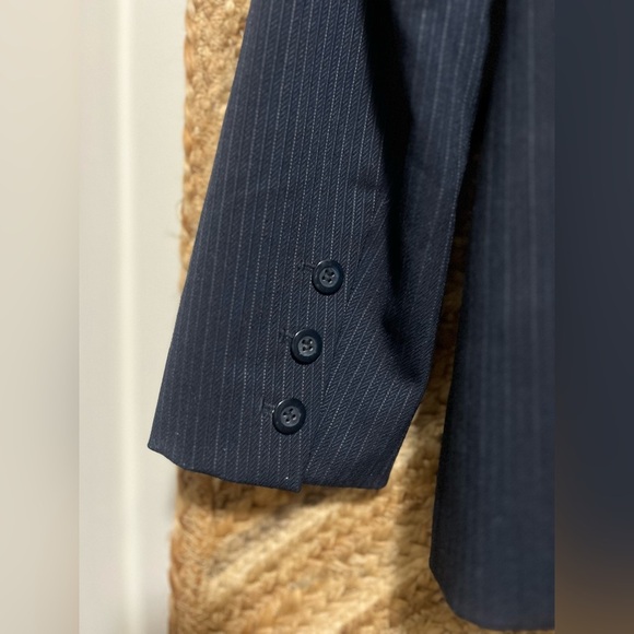 Express Women's Blue Striped Stretch Blazer Jacket,Size 3/4,Great Condition - Picture 3 of 9